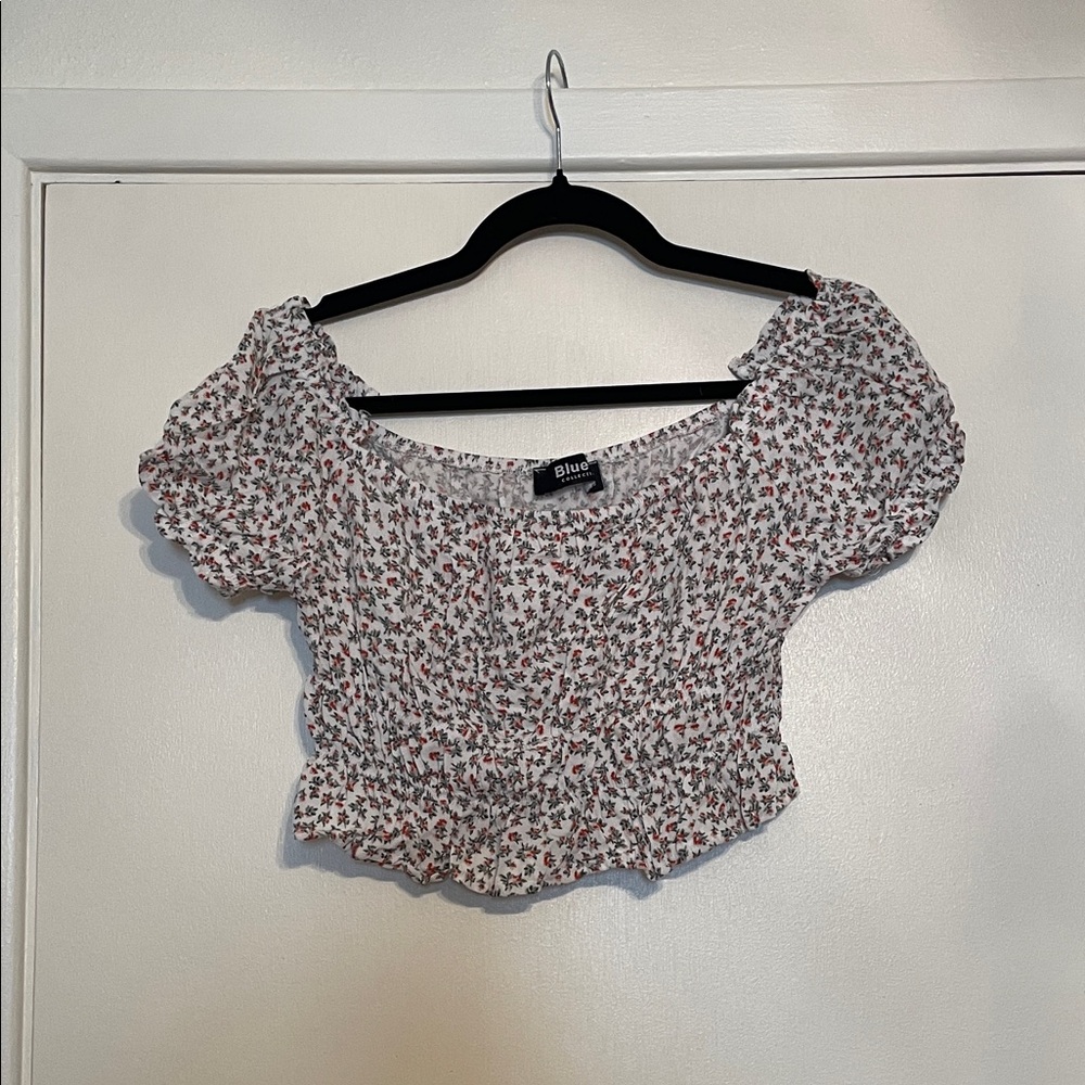 Floral Smocked Crop Top